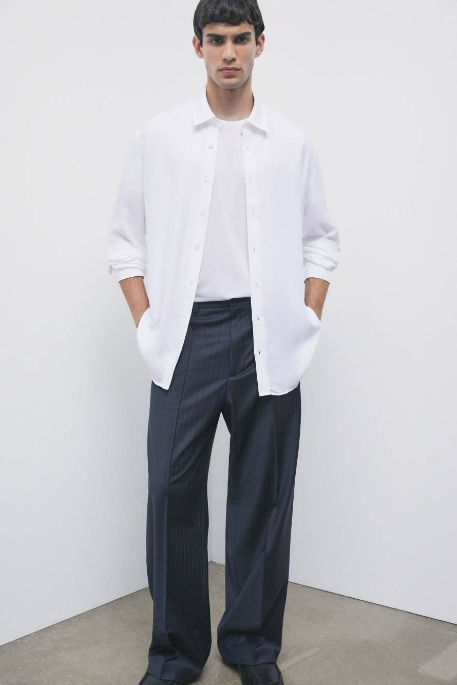 Viscose twill jacquard shirt, White, Patrizia Pepe