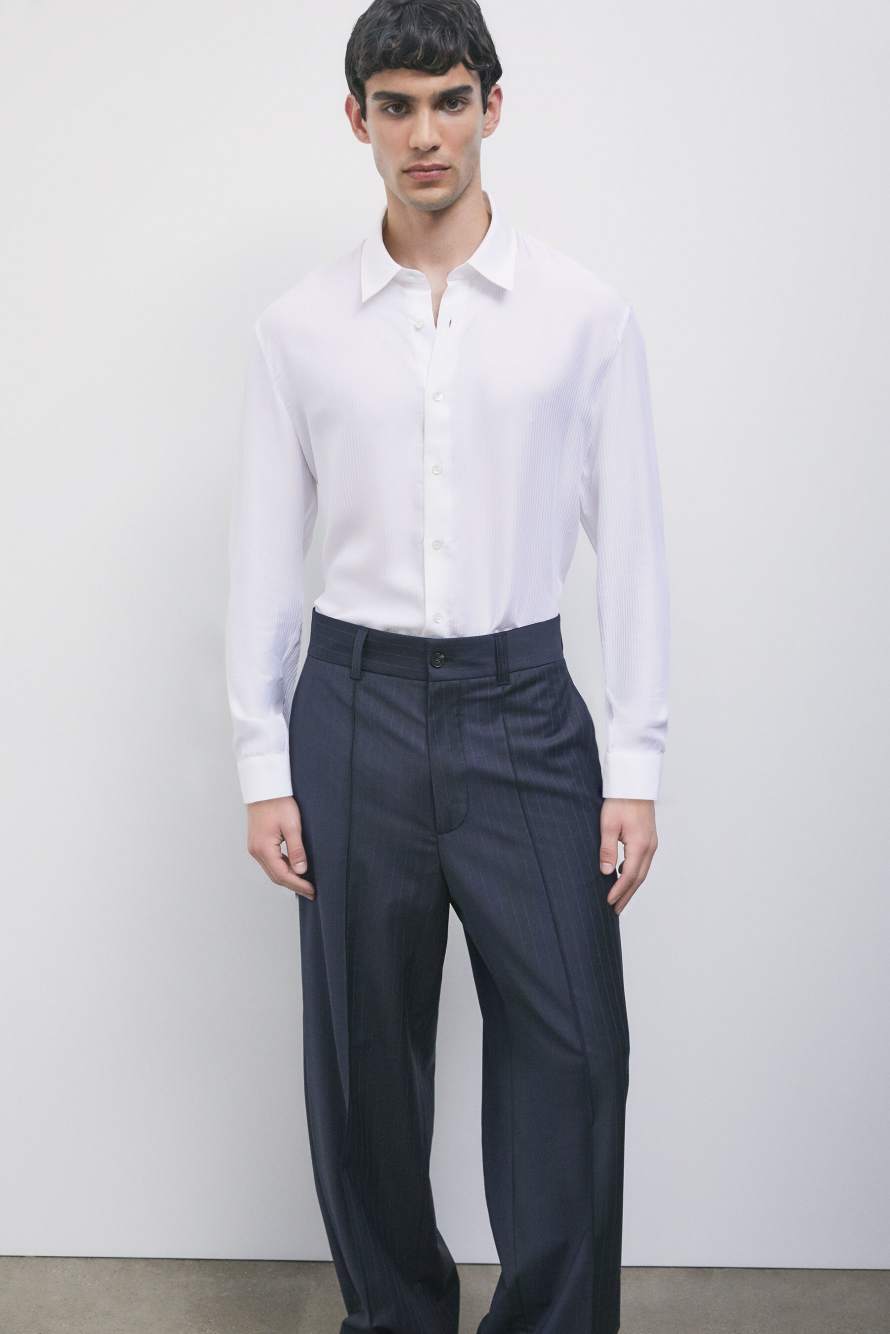Viscose twill jacquard shirt, White, Patrizia Pepe