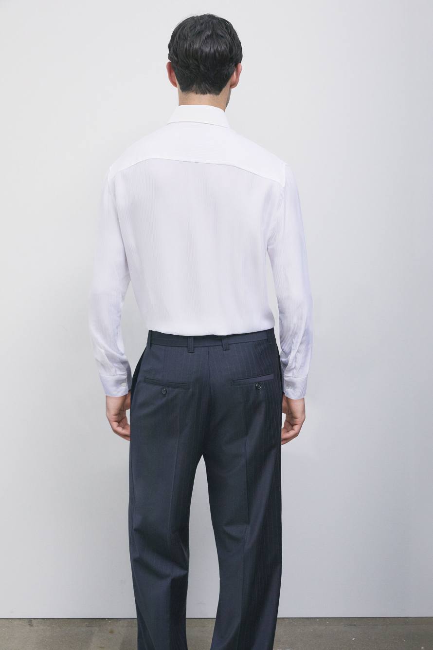 Viscose twill jacquard shirt, White, Patrizia Pepe