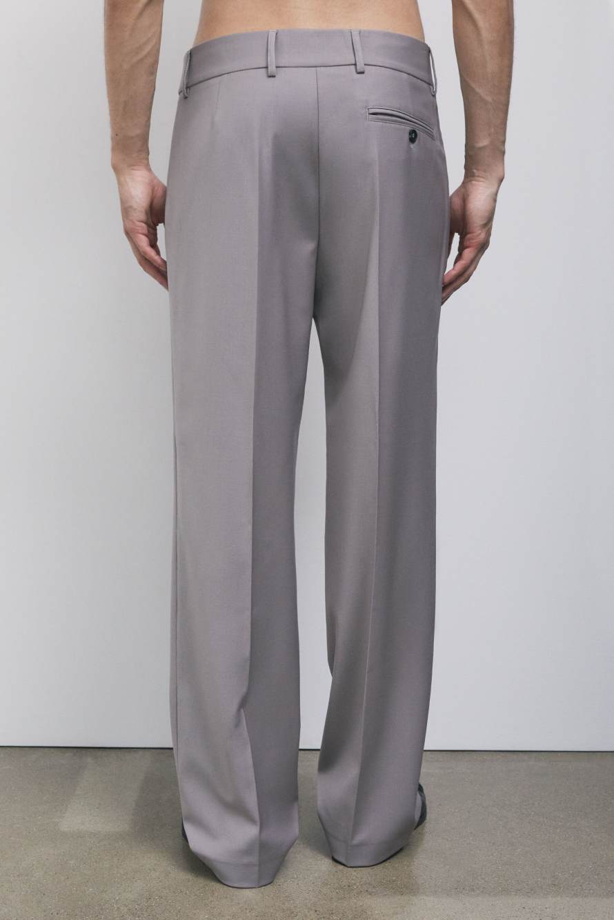 Slim-fit trousers in a stretch wool blend, Grey, Patrizia Pepe
