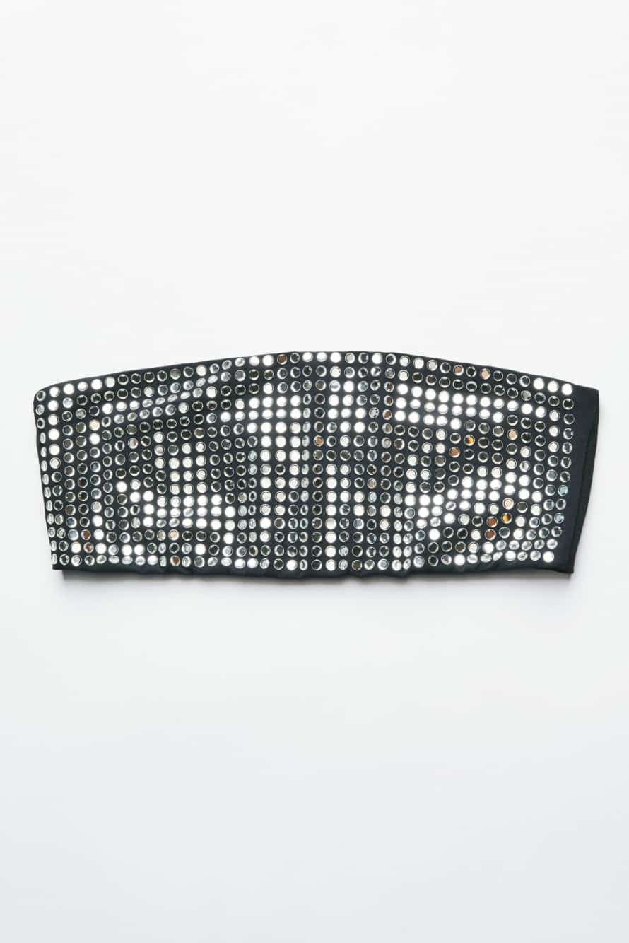 Jeweled top, Black, Patrizia Pepe