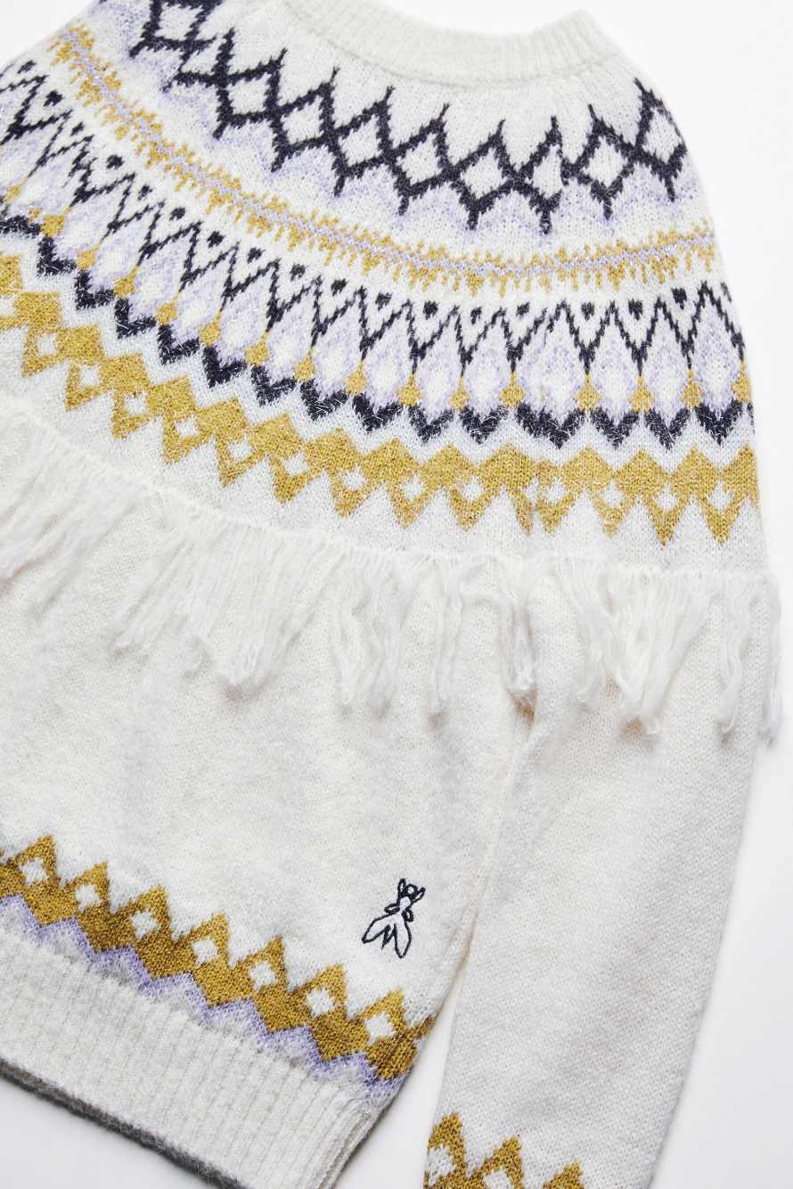 Jersey con flecos, Fantas&iacute;a abstracta