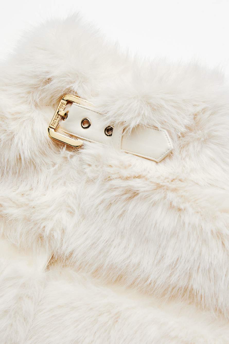 Short fluffy jacket, White, Patrizia Pepe