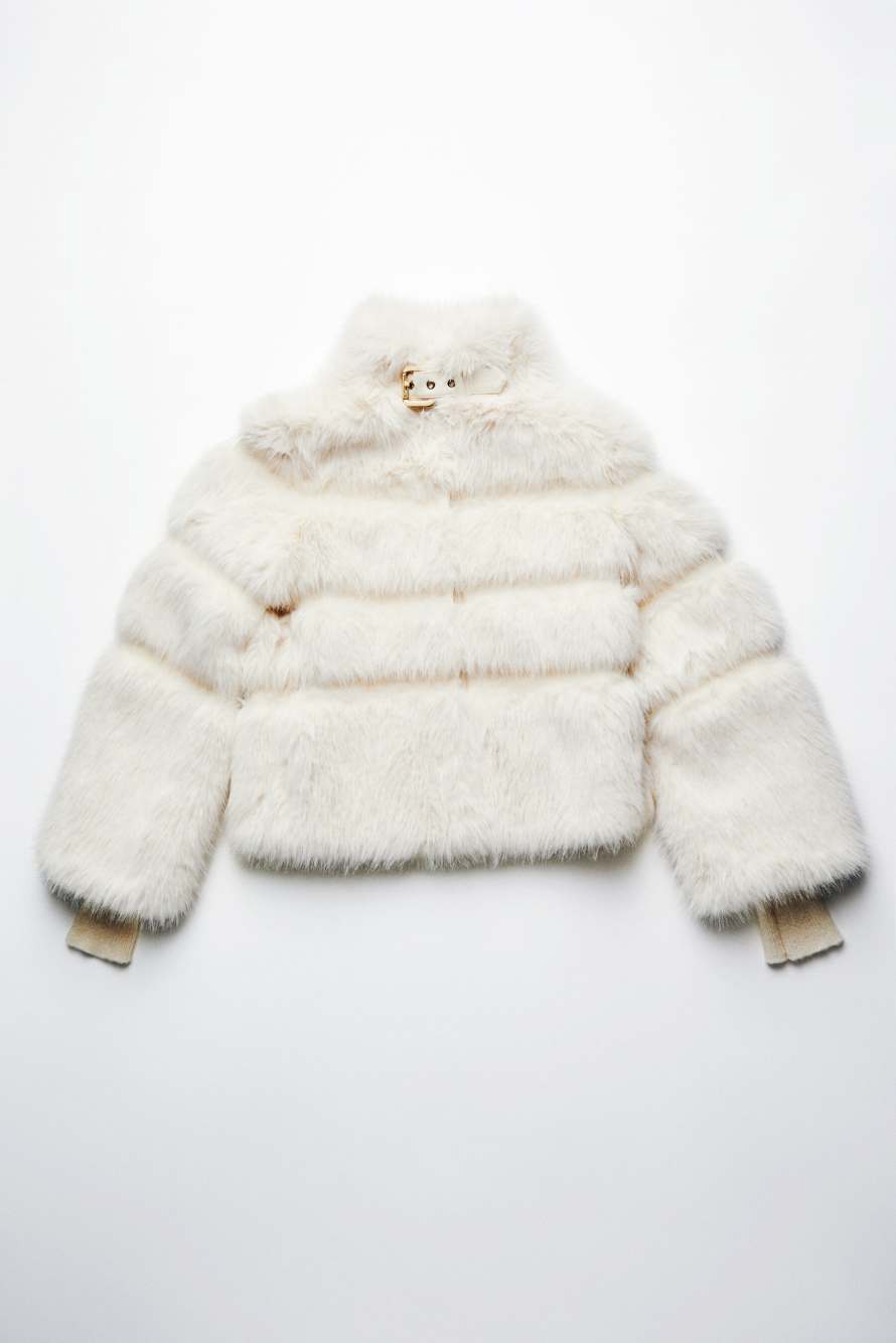 Short fluffy jacket, White, Patrizia Pepe