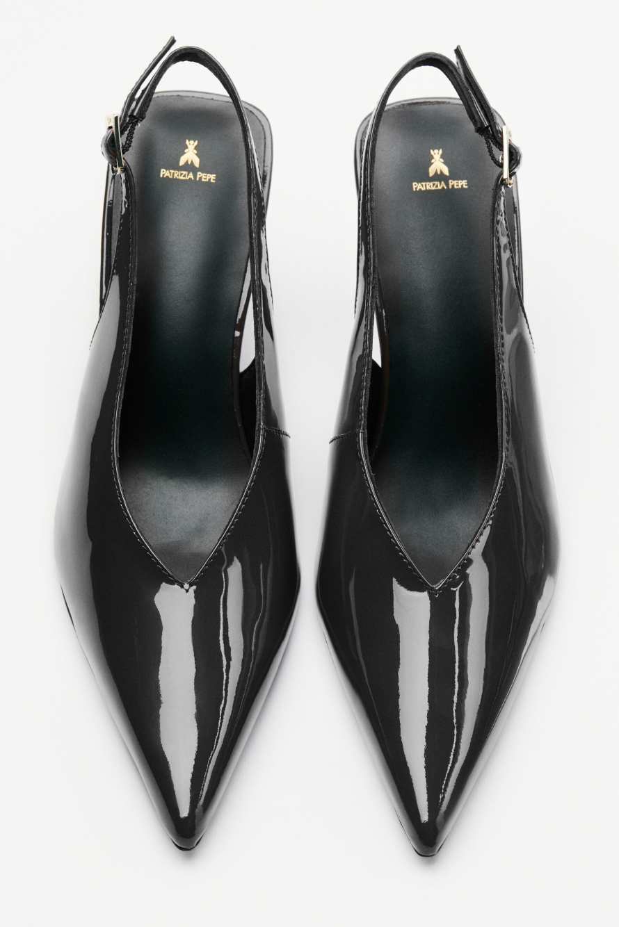 Slingback, Black, Patrizia Pepe