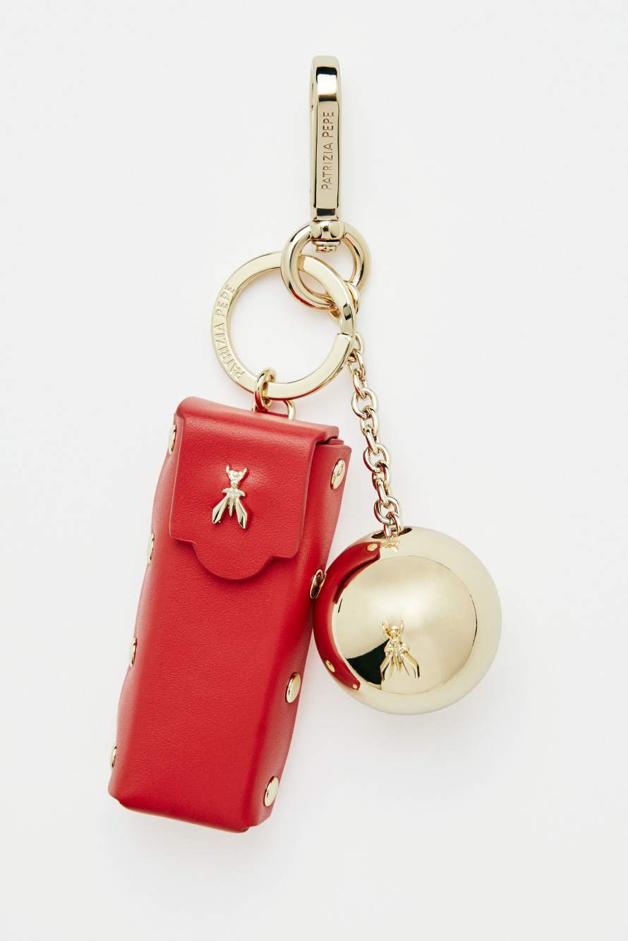 Leather lipstick charm, Red, Patrizia Pepe