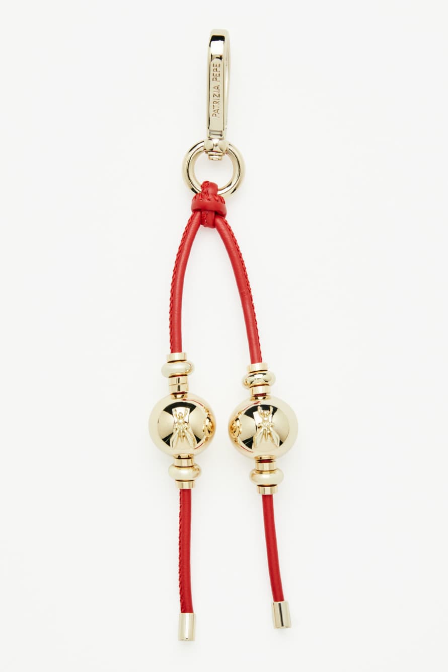 Leather strap charm, Red, Patrizia Pepe