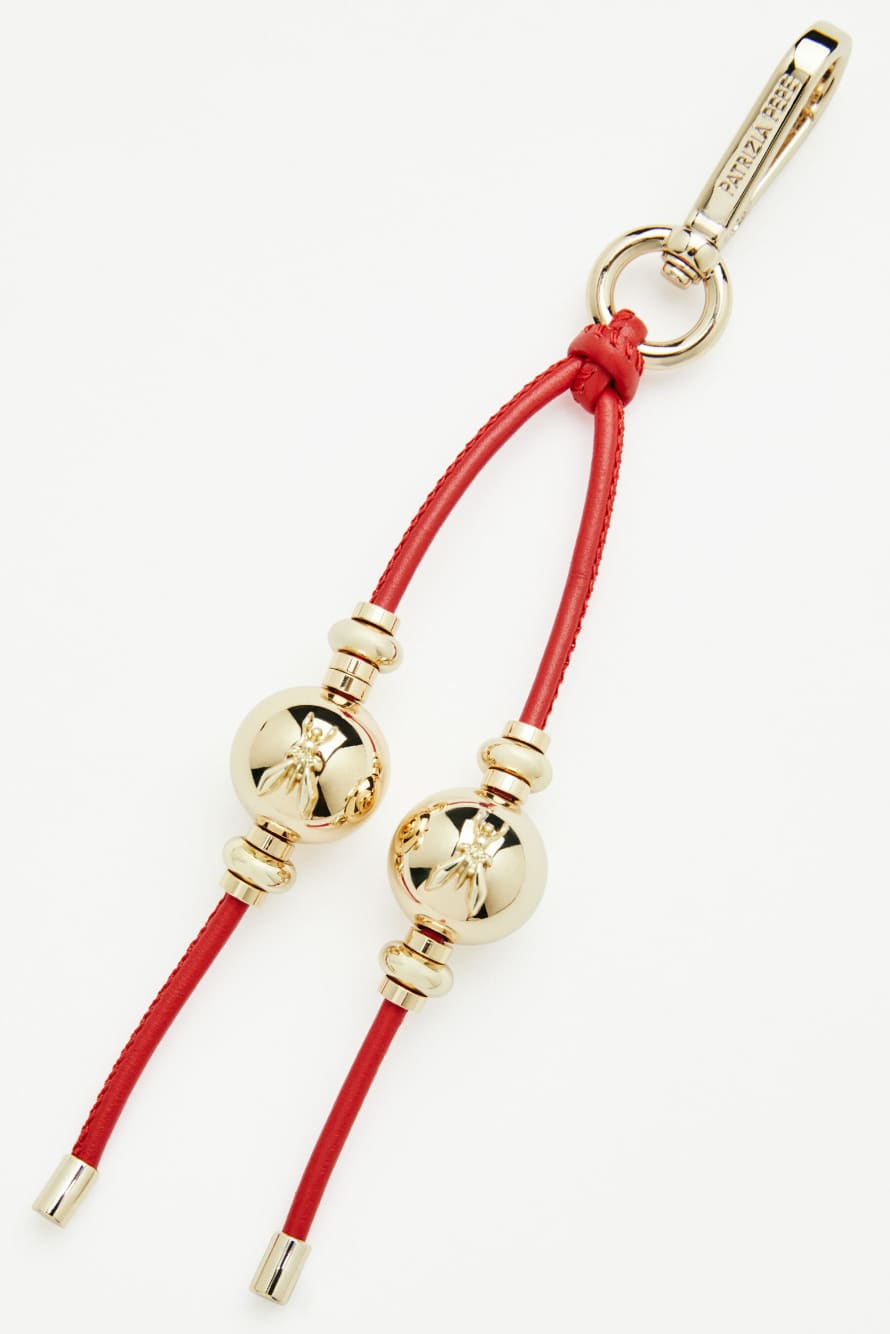 Leather strap charm, Red, Patrizia Pepe