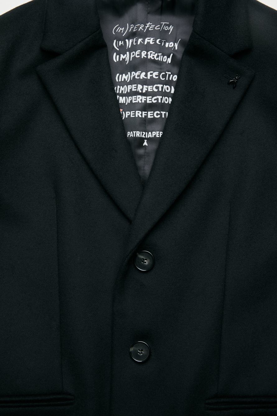 Cappotto in misto lana, Nero, Patrizia Pepe