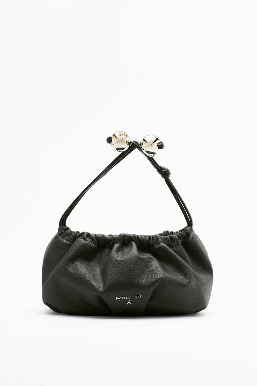 Leather Clutch "Bubble" Small, Green, Patrizia Pepe
