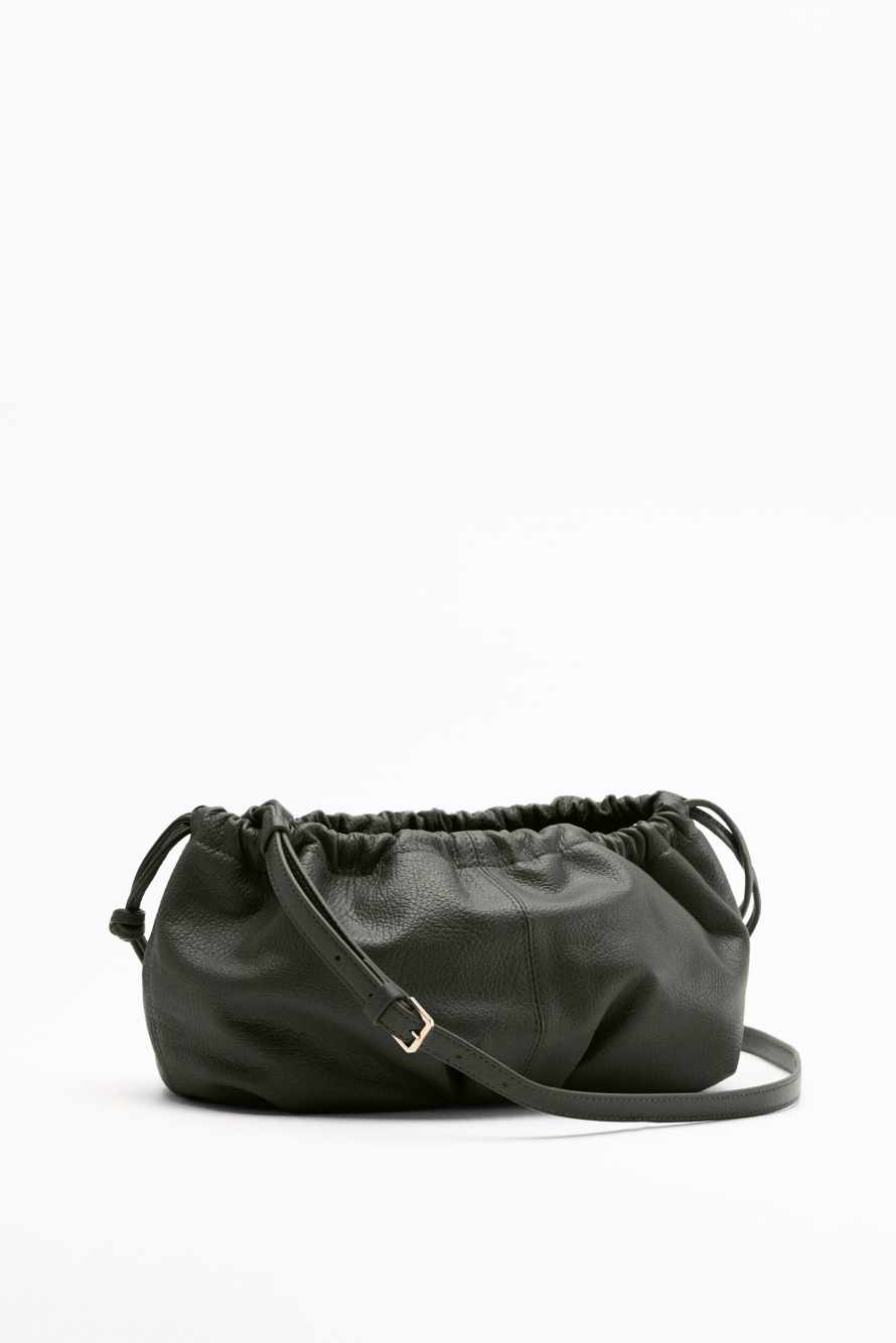 Leather Clutch "Bubble" Small, Green, Patrizia Pepe