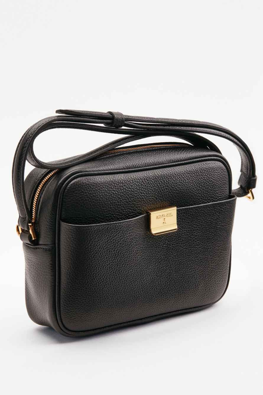 All Day leather crossbody bag, Brown, Patrizia Pepe