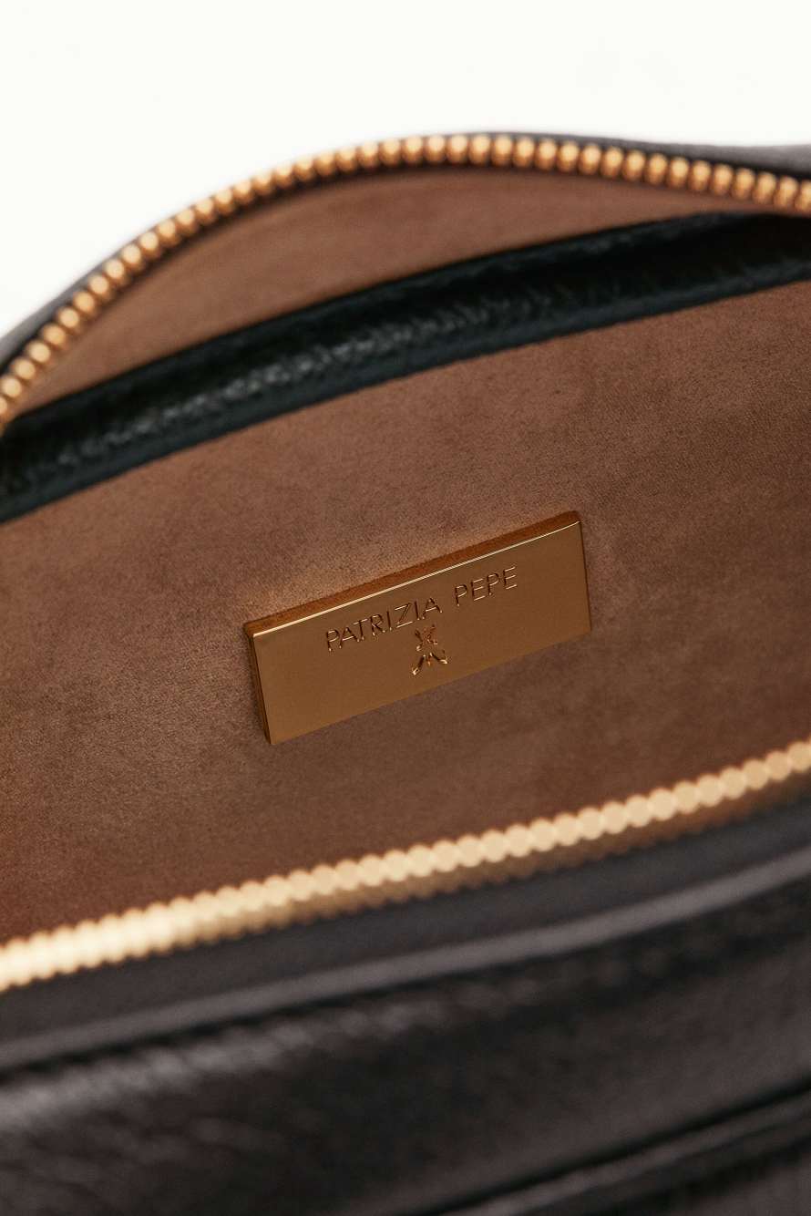 All Day leather crossbody bag, Brown, Patrizia Pepe
