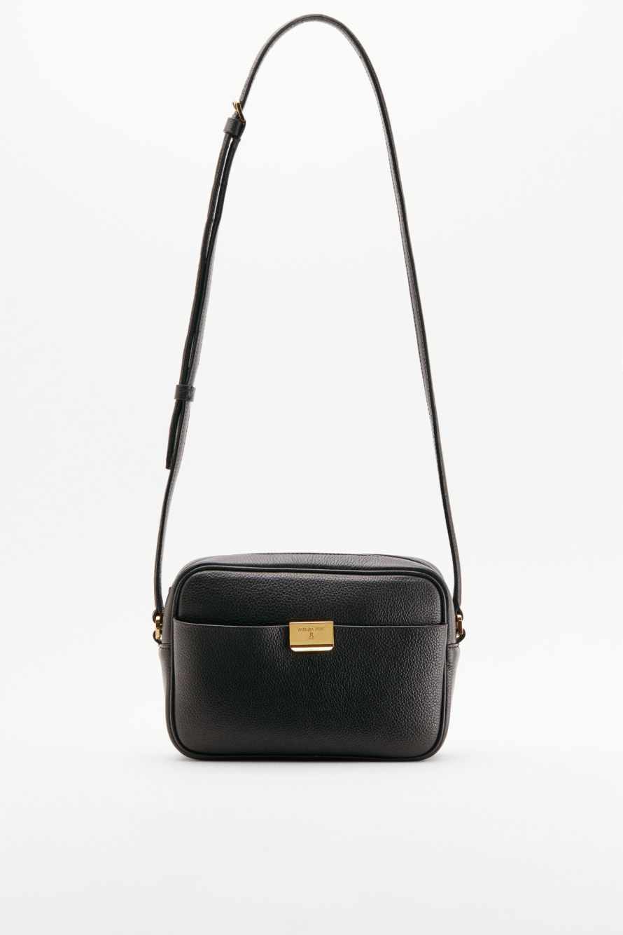All Day leather crossbody bag, Brown, Patrizia Pepe