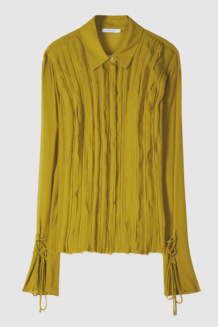 Rock-Mantic viscose shirt, Yellow, Patrizia Pepe