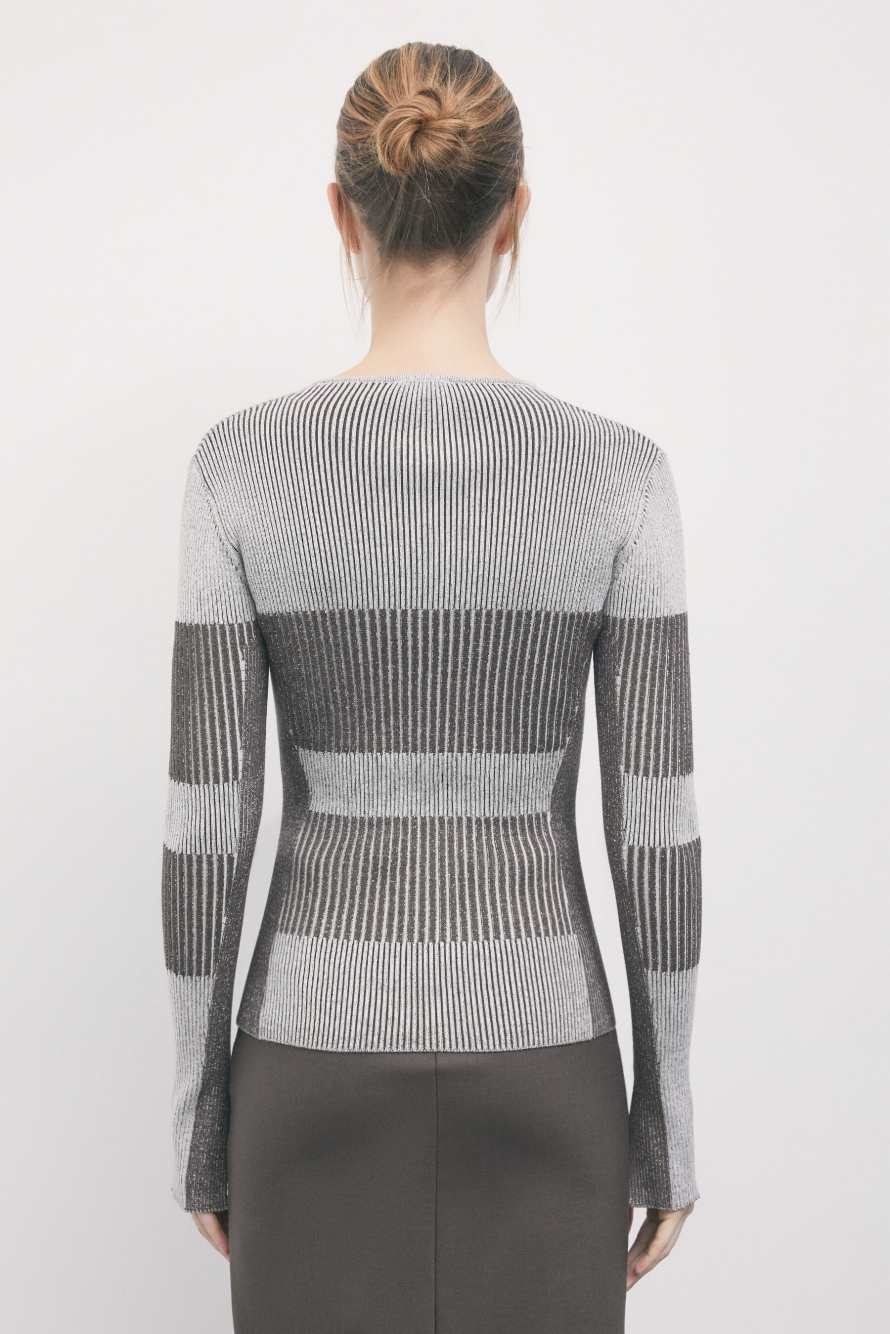 Sweater Two-tone, Grey/Brown, Patrizia Pepe