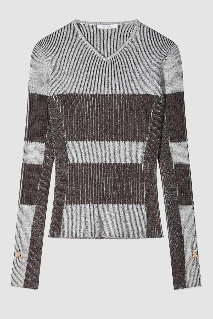 Sweater Two-tone, Grey/Brown, Patrizia Pepe