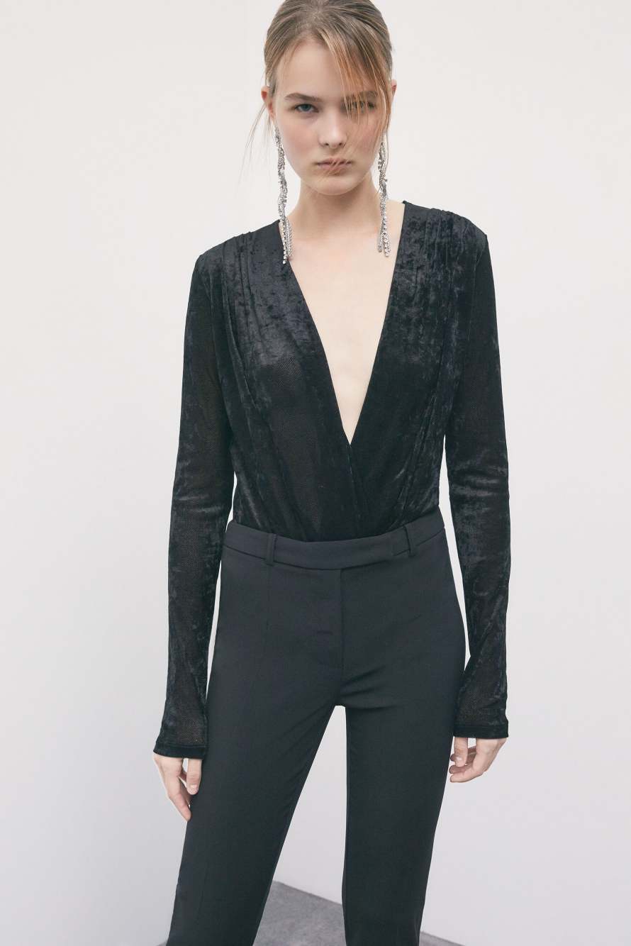 Jersey tipo body, Negro