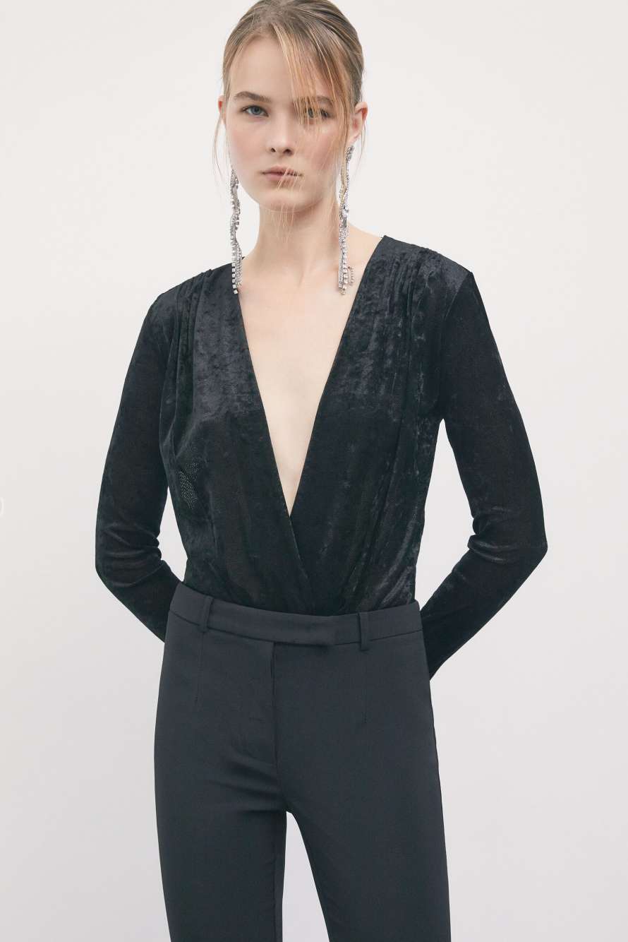 Jersey tipo body, Negro