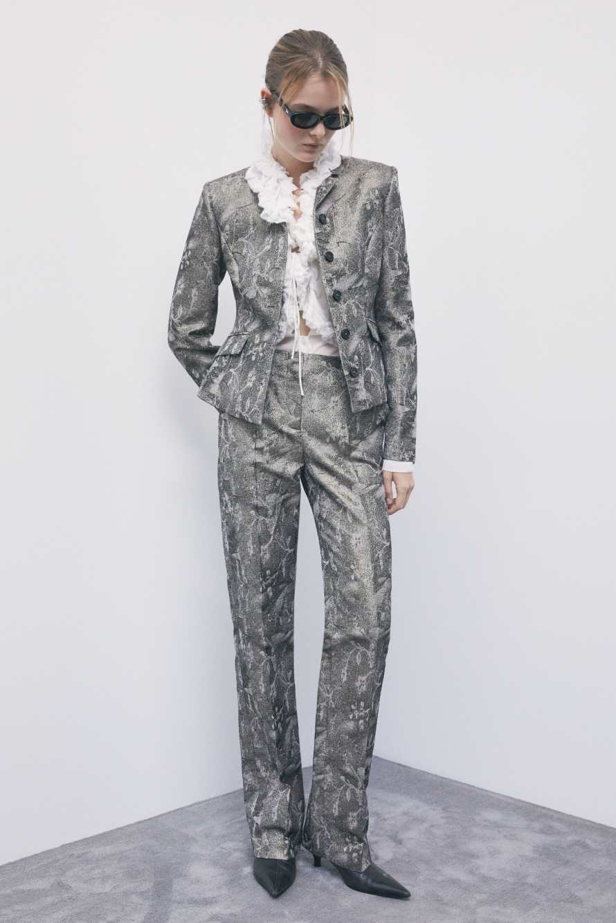 Jacquard Tailored Pants, Abstract Fantasy, Patrizia Pepe