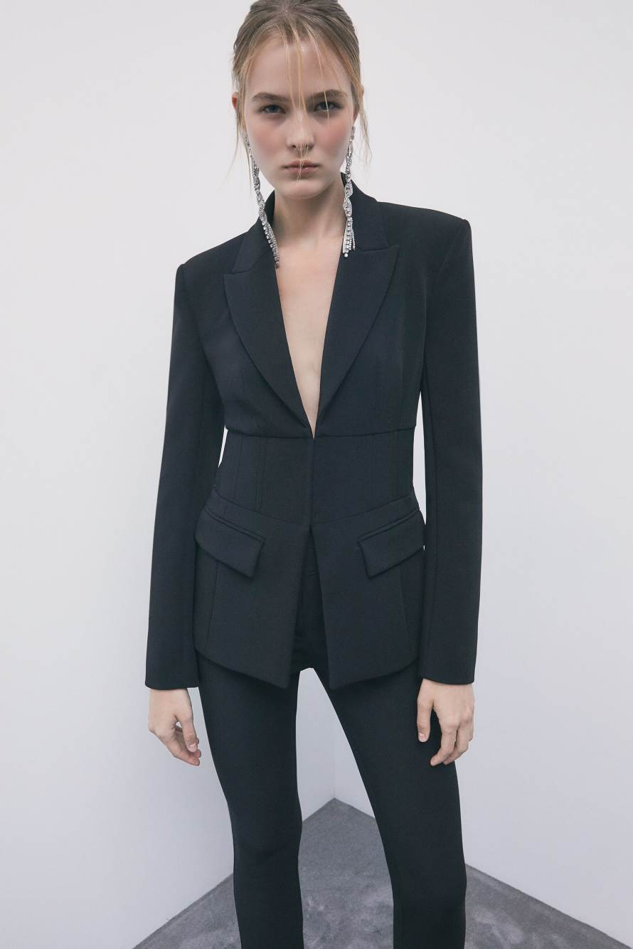 Corset Jacket, Black, Patrizia Pepe