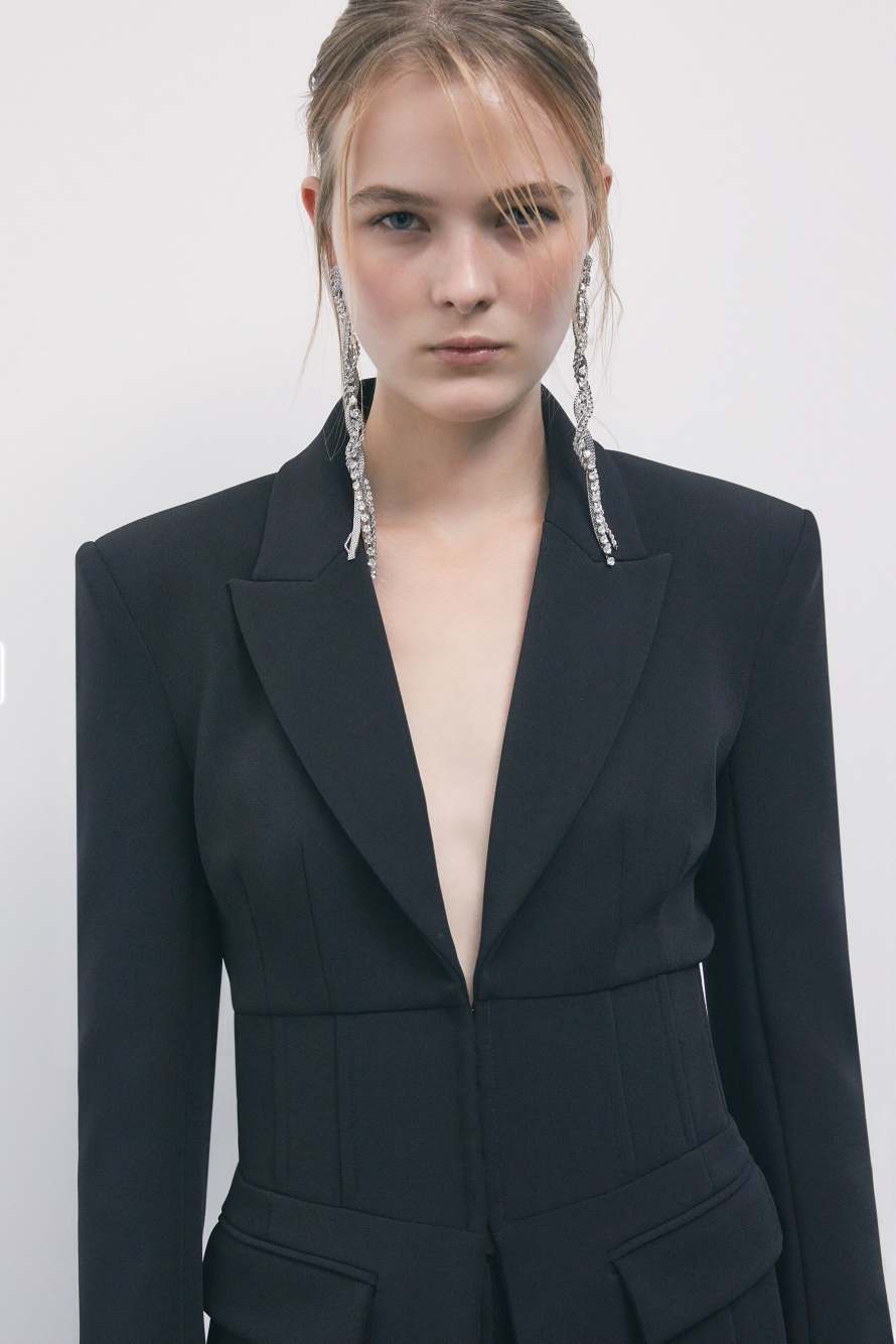 Corset Jacket, Black, Patrizia Pepe