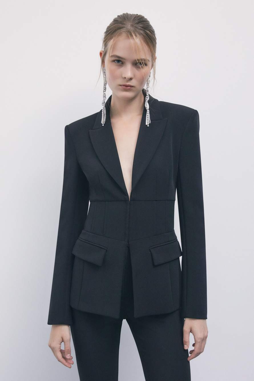 Corset Jacket, Black, Patrizia Pepe