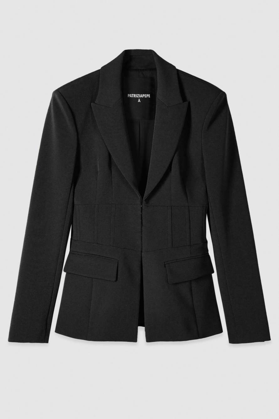 Corset Jacket, Black, Patrizia Pepe