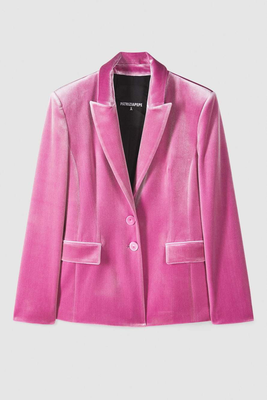 Velvet Jacket, Pink, Patrizia Pepe