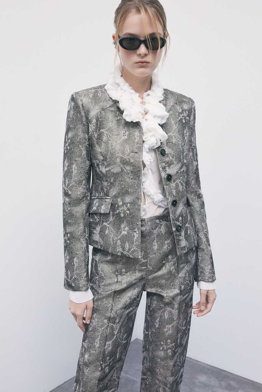 Shaped Jacquard Blazer, Abstract Fantasy, Patrizia Pepe